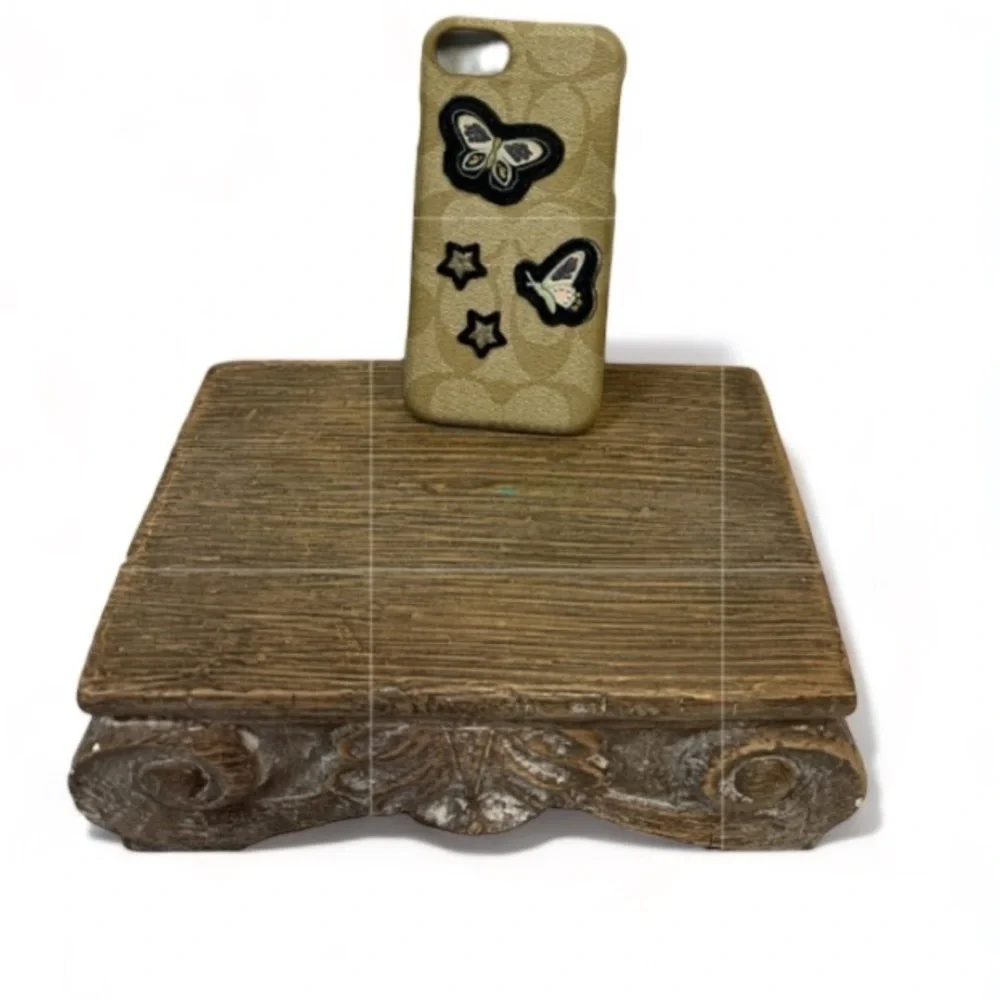 Coach iPhone 12 Mini | Signature Canvas Embellished With Butterflies Case EUC